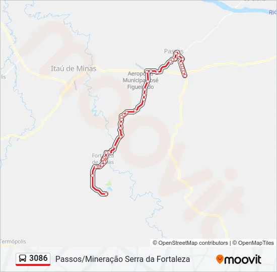 3086 Bus Line Map