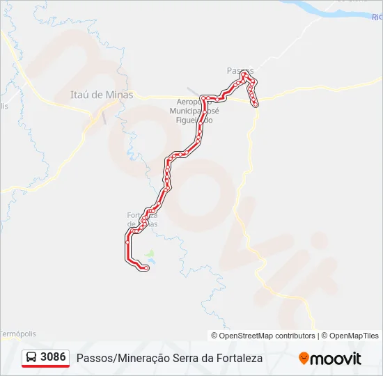 3086 Bus Line Map