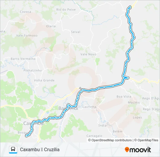 3167.3 CAXAMBU/CRUZÍLIA Bus Line Map