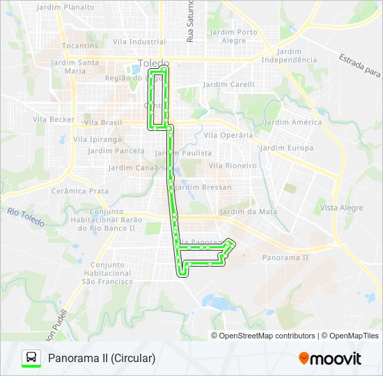 030 PANORAMA II bus Line Map