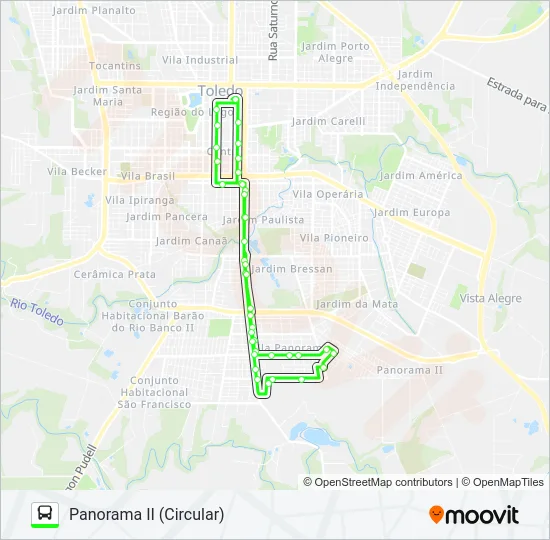 030 PANORAMA II Bus Line Map