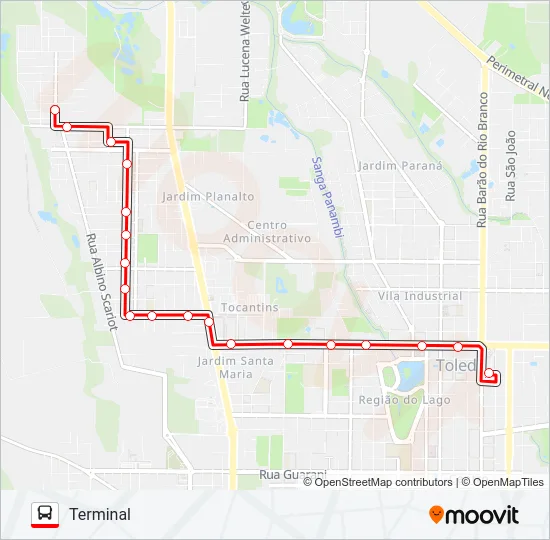 029 COOPAGRO VIA PARIGOT Bus Line Map