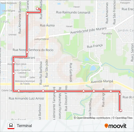 031 PIONEIRA Bus Line Map