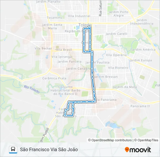 024 SÃO FRANCISCO Bus Line Map