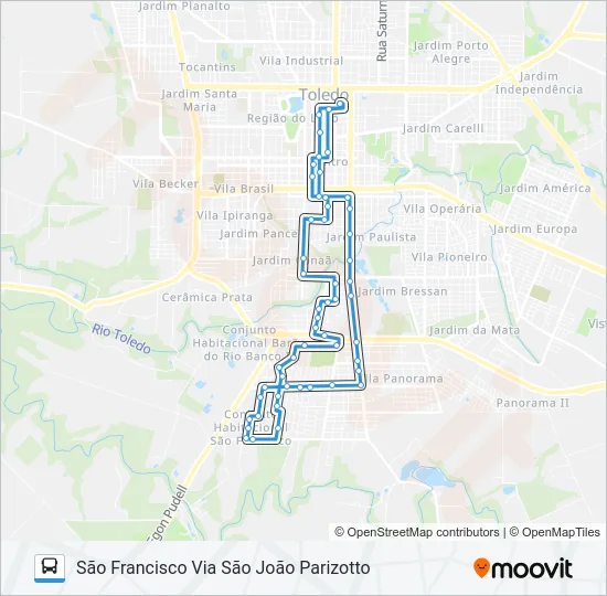 024 SÃO FRANCISCO Bus Line Map