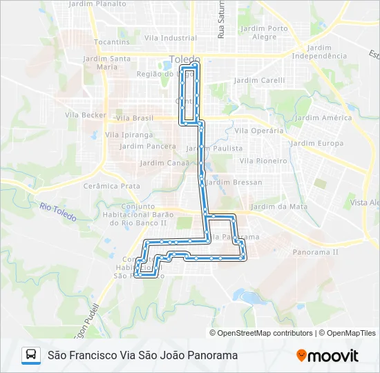 024 SÃO FRANCISCO Bus Line Map