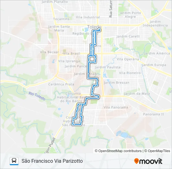 024 SÃO FRANCISCO Bus Line Map
