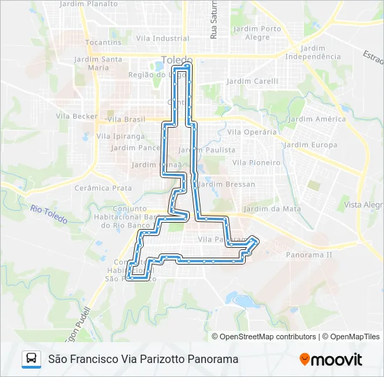 024 SÃO FRANCISCO Bus Line Map