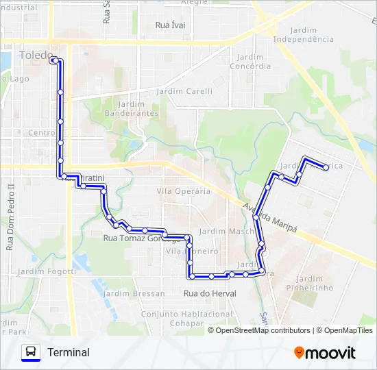 020 SANTA CLARA IV Bus Line Map