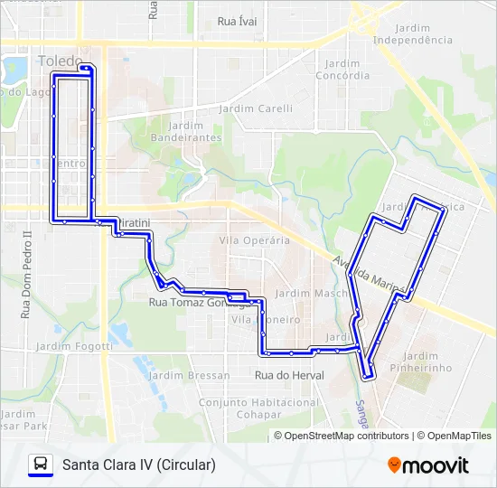 020 SANTA CLARA IV Bus Line Map