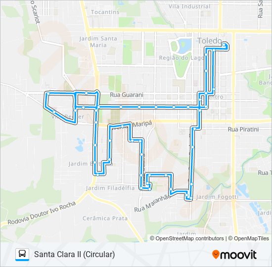 021 SANTA CLARA II bus Line Map