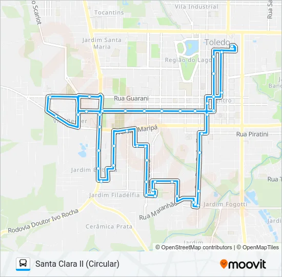 021 SANTA CLARA II Bus Line Map