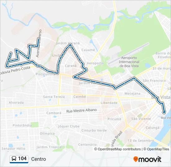 104 Bus Line Map