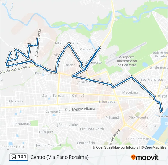 104 Bus Line Map