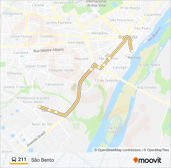 211 Bus Line Map