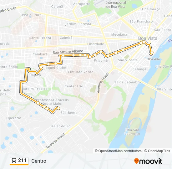 211 Bus Line Map