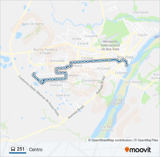 251 bus Line Map