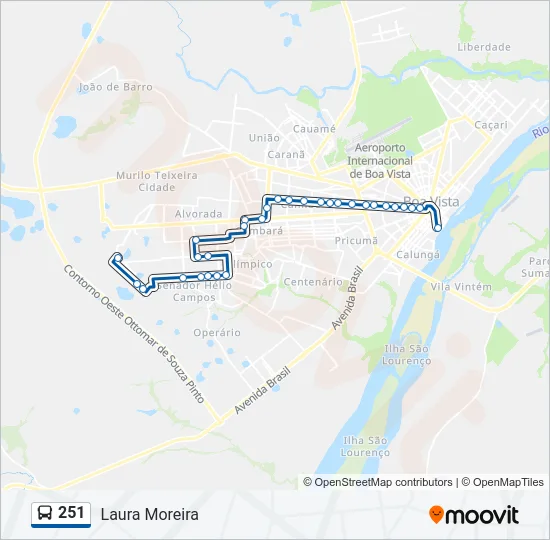 251 Bus Line Map