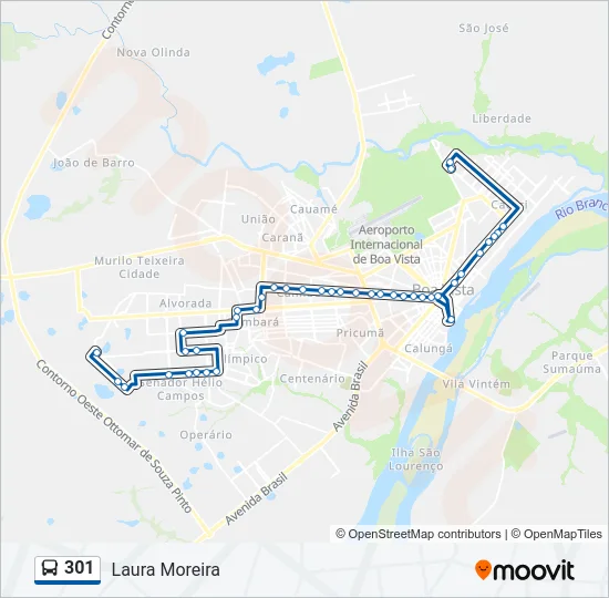 301 Bus Line Map