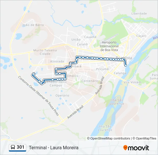 301 Bus Line Map