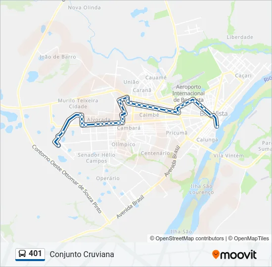 401 Bus Line Map