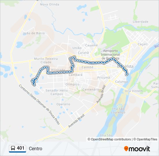 401 bus Line Map