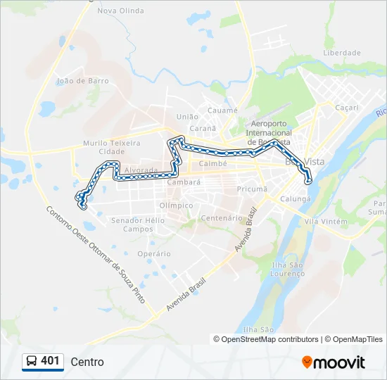 401 Bus Line Map