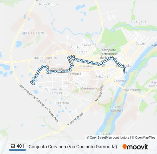 401 Bus Line Map