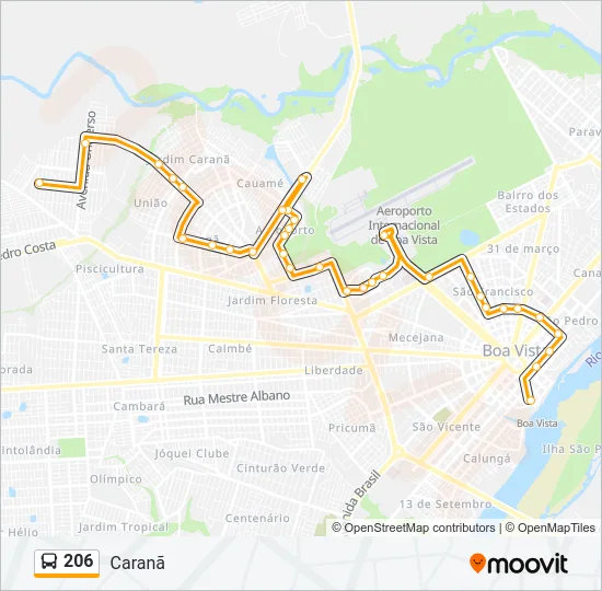 206 Bus Line Map