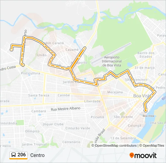 206 Bus Line Map