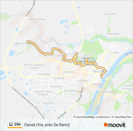 206 Bus Line Map
