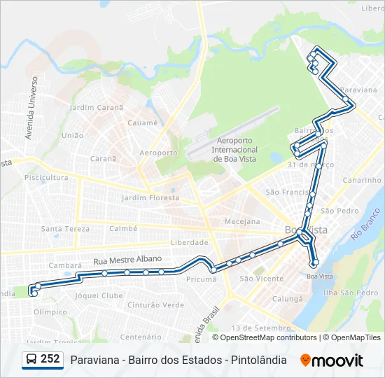 252 Bus Line Map