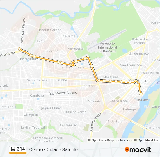 314 Bus Line Map