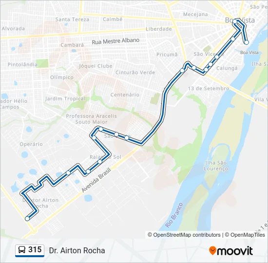 315 Bus Line Map