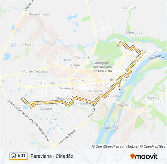 501 Bus Line Map