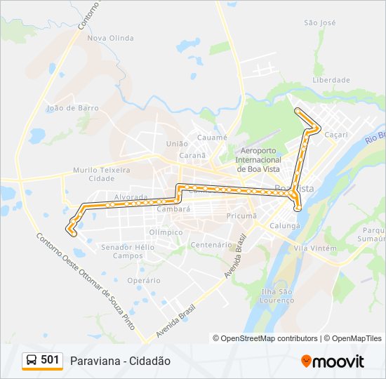 501 bus Line Map