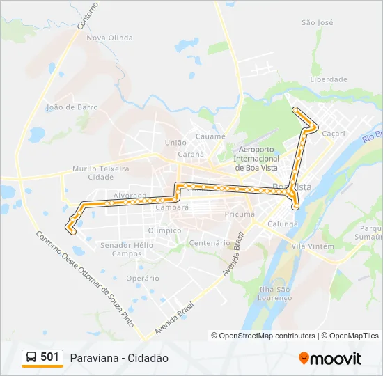 501 Bus Line Map