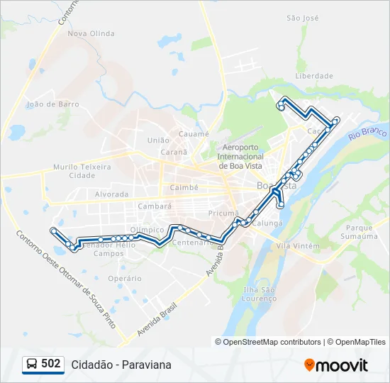 502 Bus Line Map