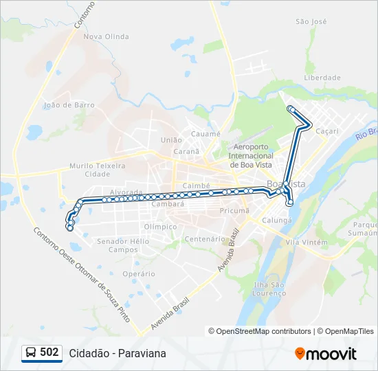 502 Bus Line Map