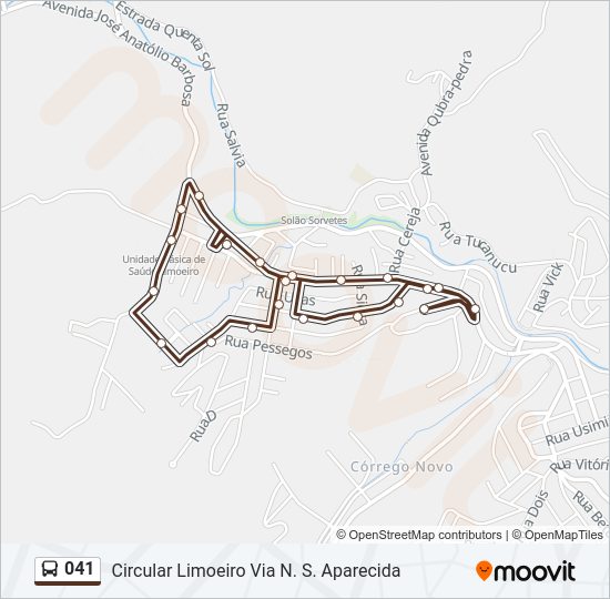 041 Bus Line Map