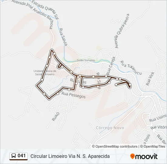 041 Bus Line Map