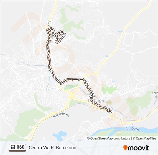 Mapa da linha 060 de ônibus