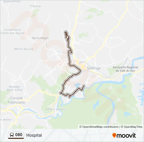 080 Bus Line Map