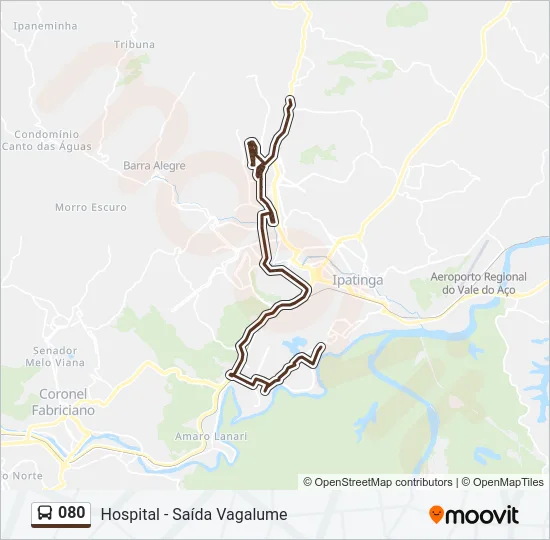 080 Bus Line Map