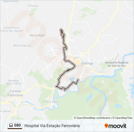 080 Bus Line Map
