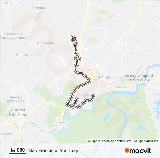 Mapa de 080 de autobús