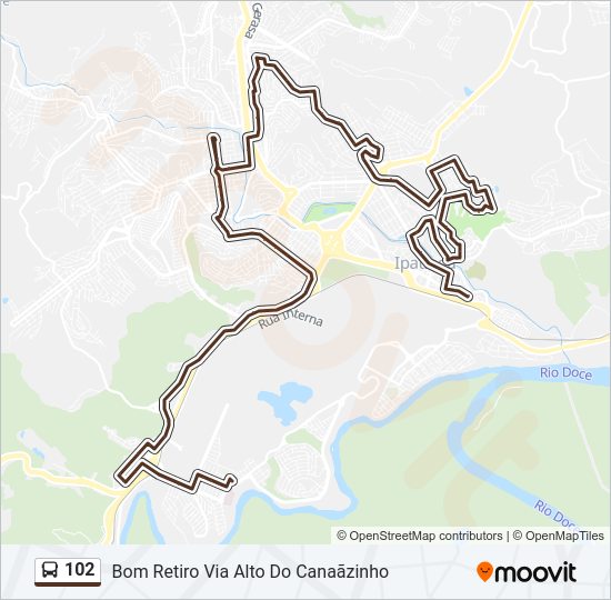 102 Bus Line Map