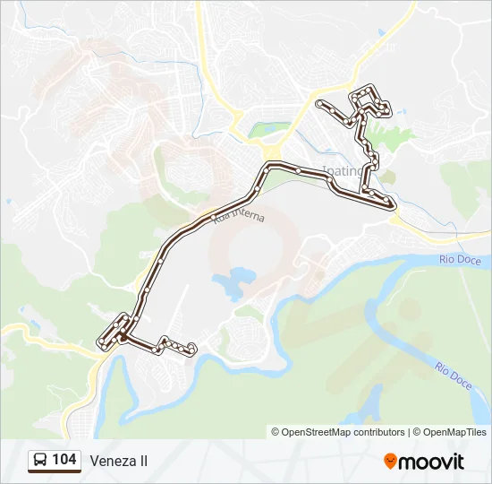 104 Bus Line Map