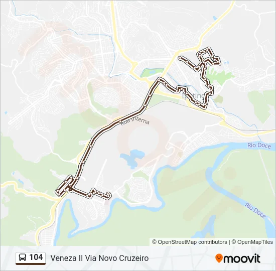 104 Bus Line Map