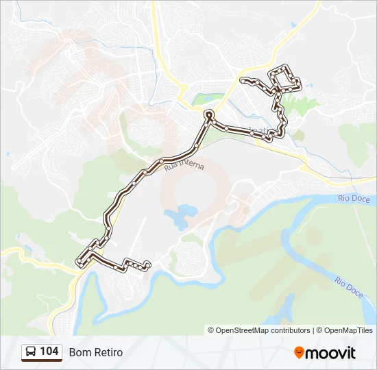 104 Bus Line Map